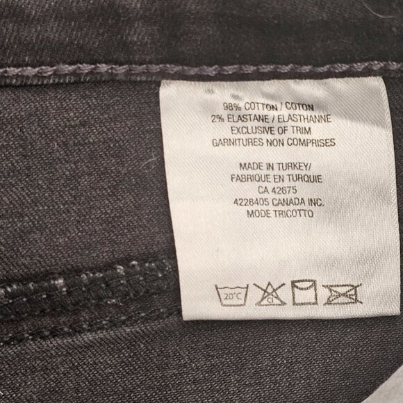 Jane & John Womens Jeans Mid Rise Black Denim With Frayed Side Stripes Size 12 - Picture 8 of 10